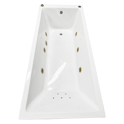 Brushed brass whirlpool bath - brushed,