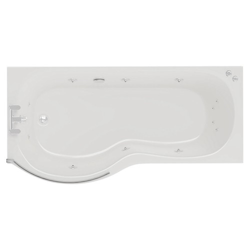 Jet jacuzzi bath - v-jet, p-shaped