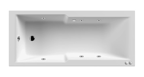 Square straight shower bath - square,